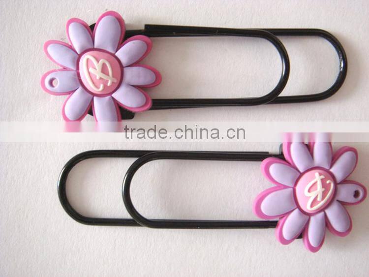 Cute pvc designs cartoon book mark for sale