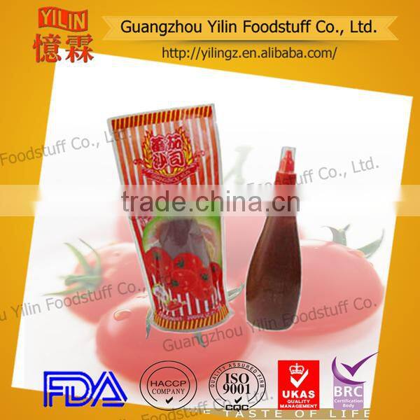 High quality 310g squeeze bottle pack italian tomato sauce