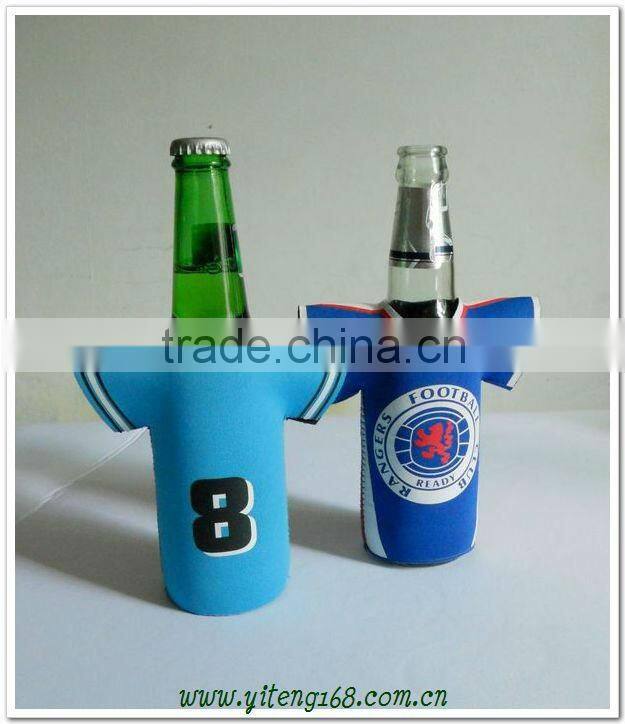 2013 hot-selling fashion cloth pattern neoprene beer cover bottle holder