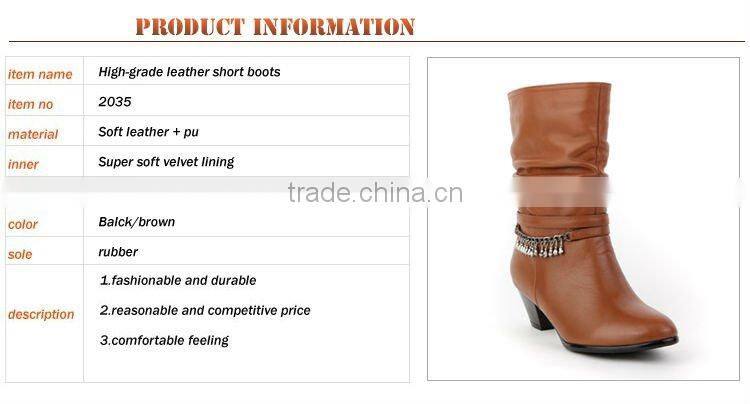 Rubber sole lady shoe boot for your choice
