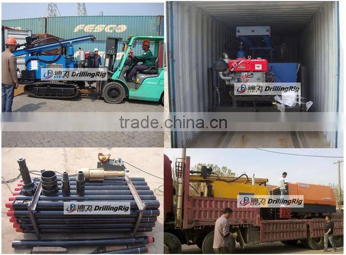 Multi-function hydraulic rotary drilling rig for selling, DFQ-200 crawler strong power DTH drilling rig