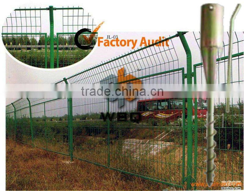 The cheapest of mesh fencing with ground screw anchor