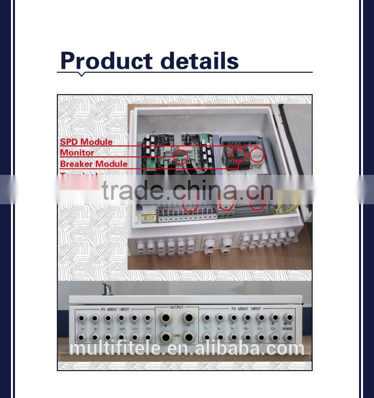 6 string PV Junction Array box Solar DC combiner box