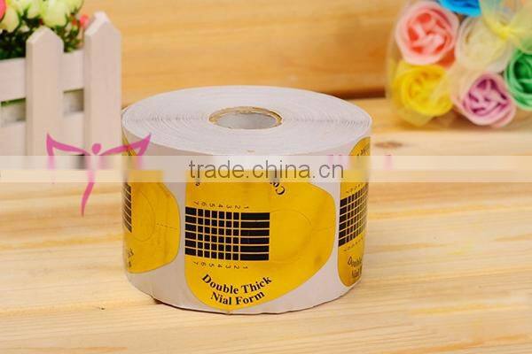 500 PCS Golden Paper Horse Shoe shape Double Thick Professional Nail Art Form 500 pcs