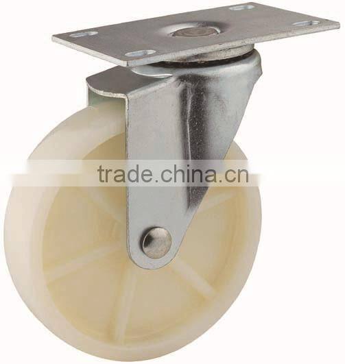 13 Double Ball Raceway Top Plate Swivel White PP Caster