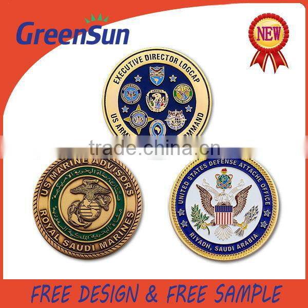 China factory price competitive 24k gold plating coin
