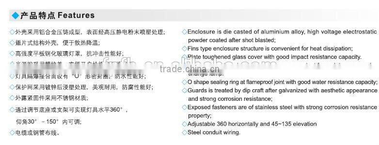 IIB IIC DIP BAT53- explosion proof floodlight fixture flameproof floodlight