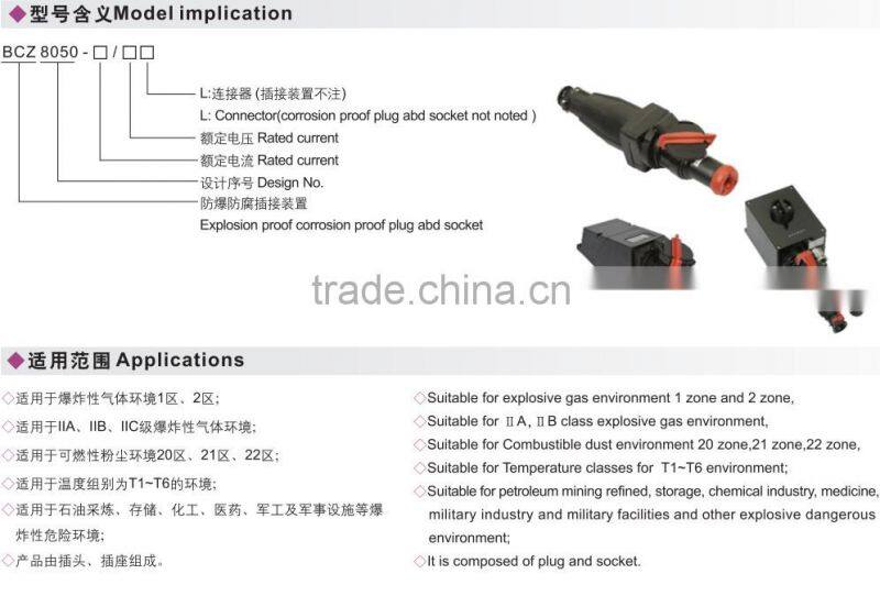 IP65 China Hot seller Explosion proof plug and socket