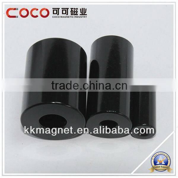 N50 Ningbo Strong Neodymium Magnet, Big Magnet ring manget with hole Radially magnetized coating Black epoxy