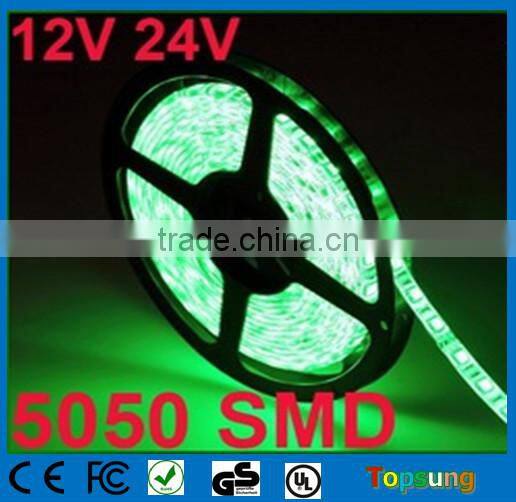 Low voltage 3014 high intensity IP65 waterproof flexible black pcb smd led strip