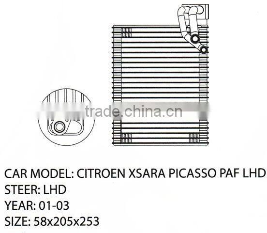 Automotive part AC Evaporator core kit For CITROEN