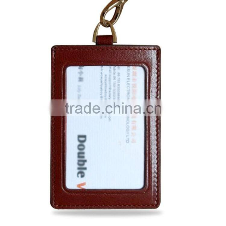 Cow leather material in cheap price id card holder in business