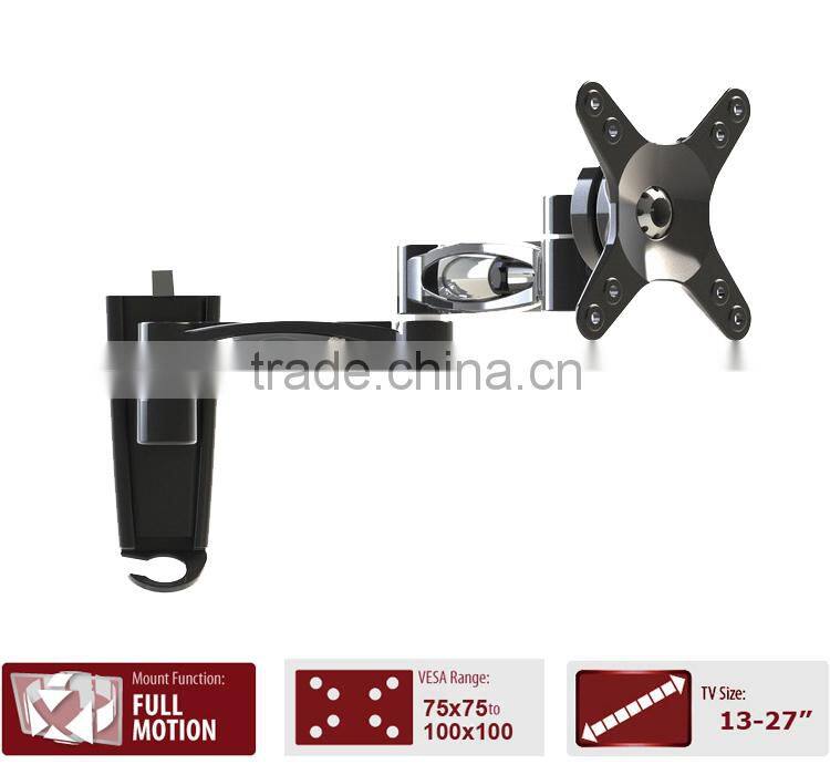 Vesa Lcd Led Adjustable Computer Monitor Tv Sliding Full Motion Desk Stand Swivel Mount Bracket