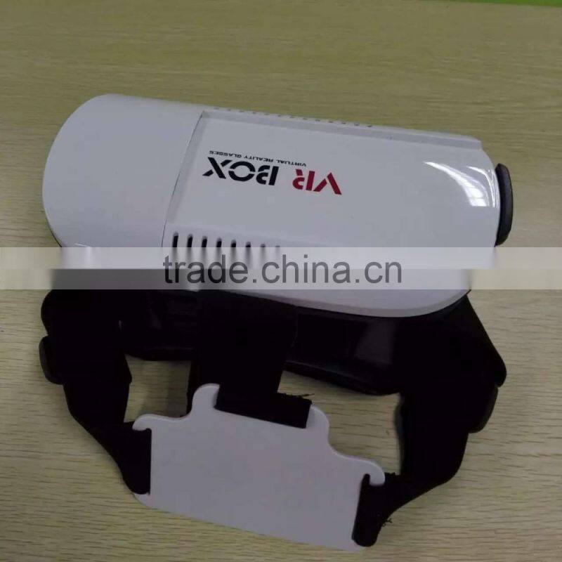3D VR box Virtual Reality Headset Adjust Cardboard ABS and spherical resin lens for iphone lens