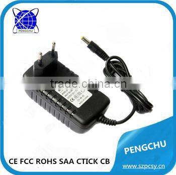 cctv camera 12v 1a power adapter 12w from shenzhen