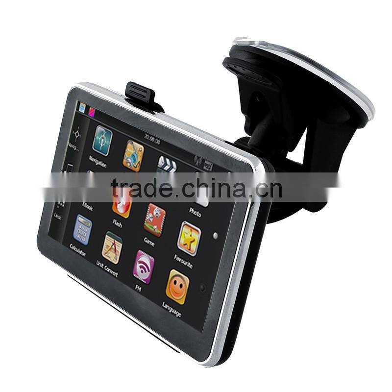 Wince MTK Portable Car GPS Navigator with bluetooth,av in and free map