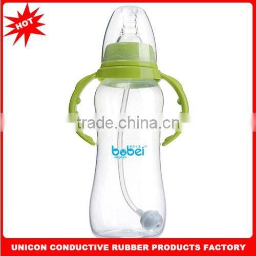 Factory direct sale 100% food grade silicone baby bottle sassy teething feeder soft silicone baby bottle unbreakable UN-0826