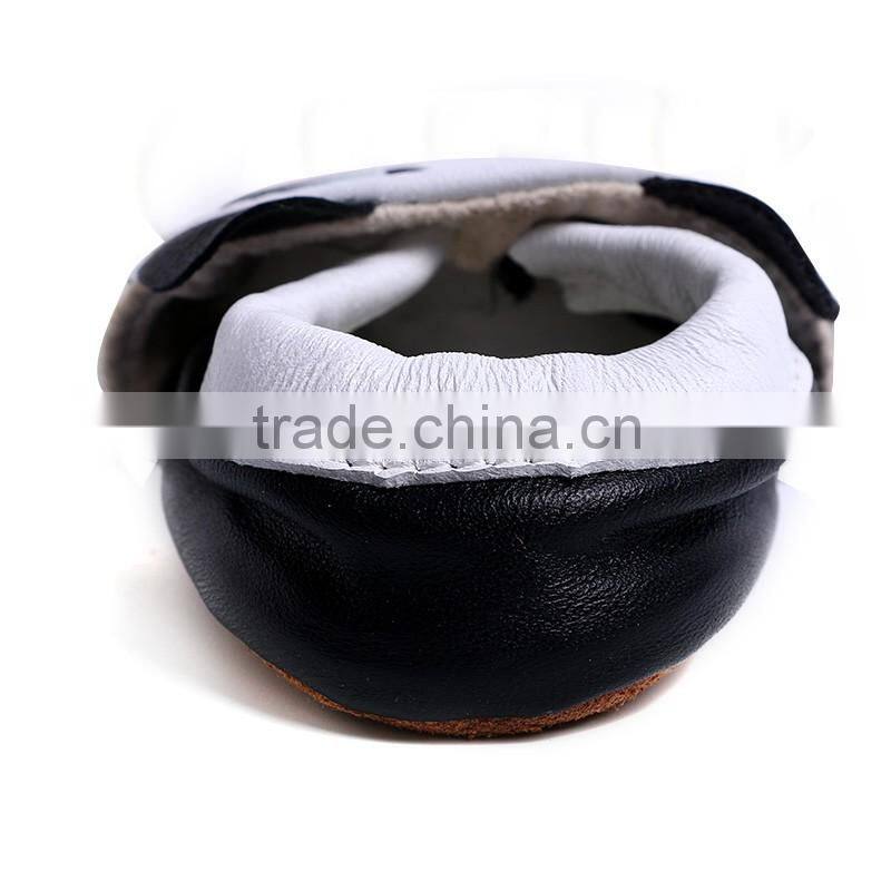 2016 New Fashion Leather Baby Girl Panda Shoes Cheap Cute Baby Crib Shoes