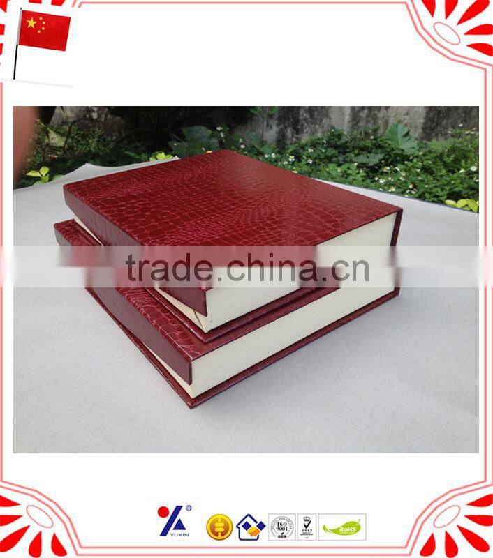 leather book shape special packing gift box