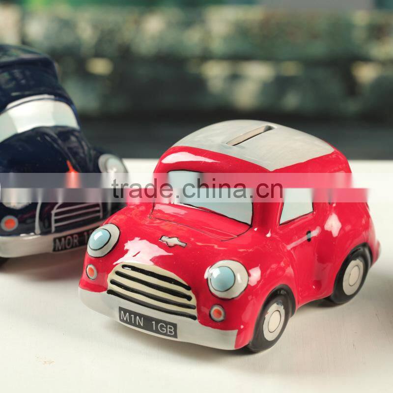 London Bus Natural Resins Piggy Bank