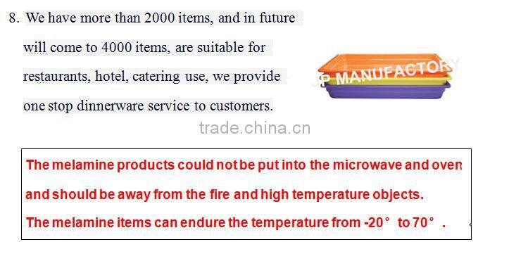 Best Seller Oval Melamine flat plate A5 material B015