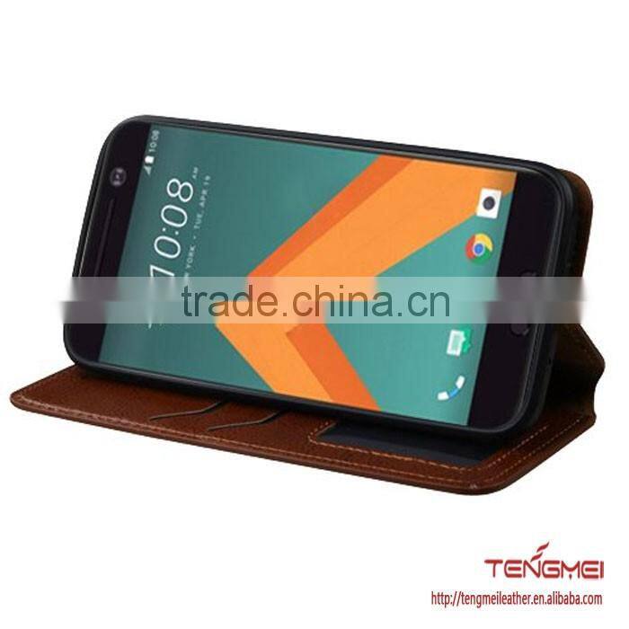 mobile phone case for HTC 10, oil crazy horse leather case for HTC 10