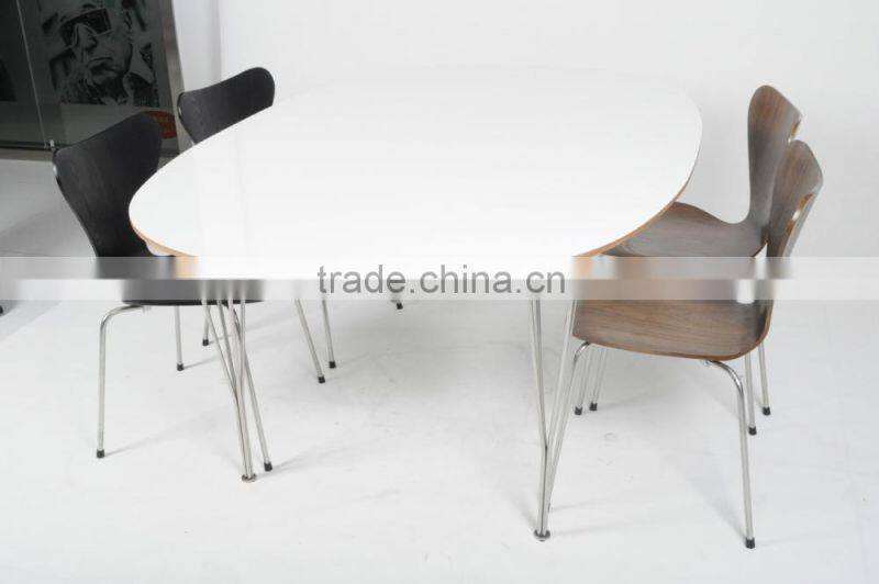 Made in China dining table replica Arne Jacobsen furniture Super Elliptical Table