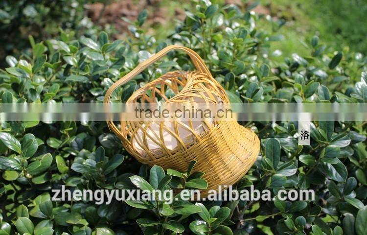 Handwoven bamboo decorative basket for planting