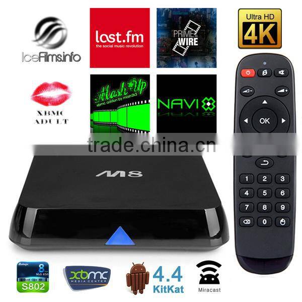 internet tv box android Amlogic S802 quad core tv box 2gb ram 8gb rom 1.5GHz