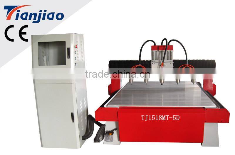 5 heads Wood CNC Router 1518 multi head router chair legs making machie
