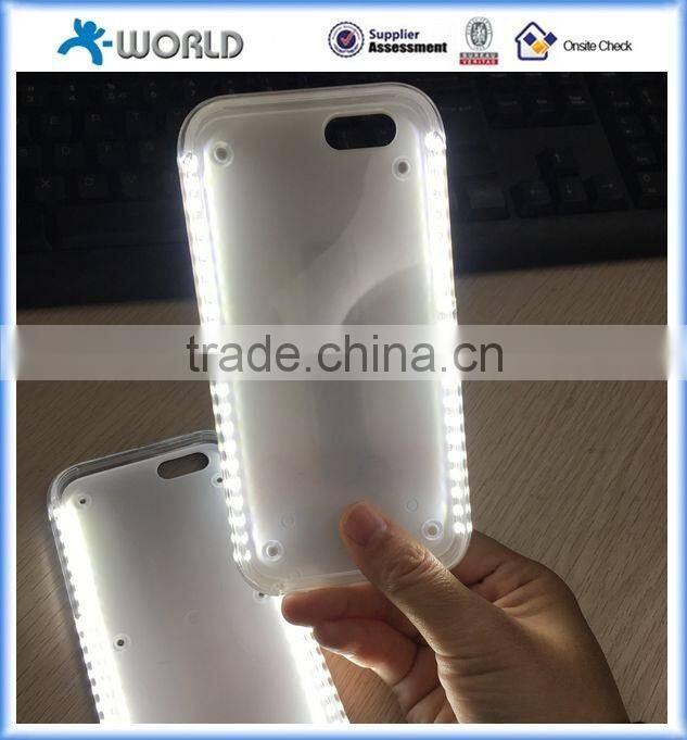 hot selling led bulb flash light case for iphone 6s/6s plus, selfie led case for iphone 6s/6s plus