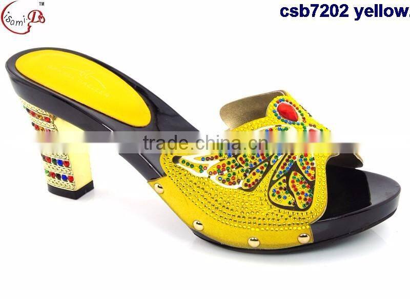 csb7202 butterfly pattern shining material women shoes for party evening Italy shoes matching purse fashion single shoes