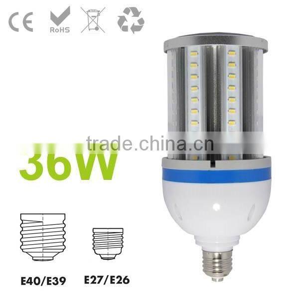 IP64 360 degree led smd light, 36w corn e27 e40 led street light bulb
