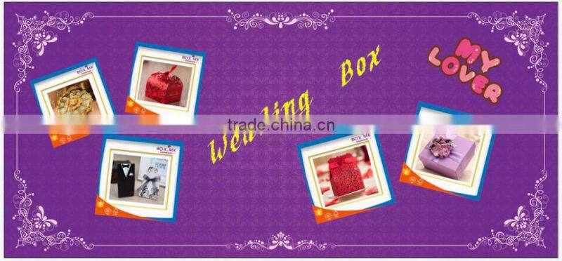 2016 Custom Fashion Design High Quality Newest Pink Paper Wedding Favor Box
