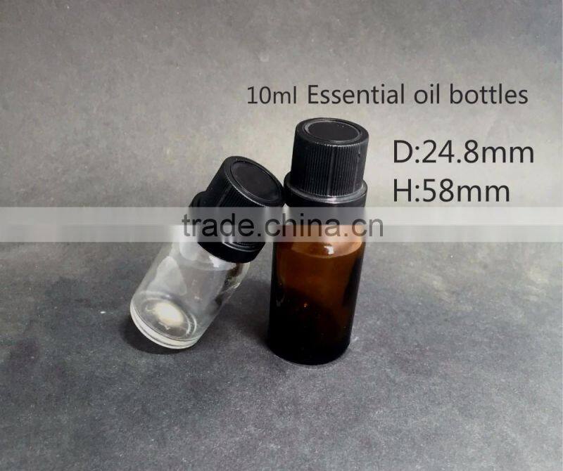 30ml amber glass boston shape Essential oil bottles with explosion-proof bottle caps
