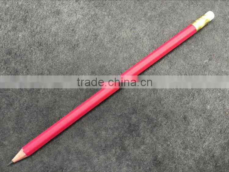 High quality HB hexagonal rubber tip 7 inch wooden lapices Pencil