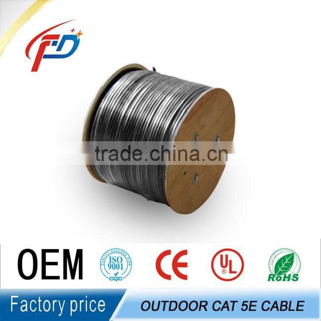 outdoor cat5e siamese cable with 2 power cable