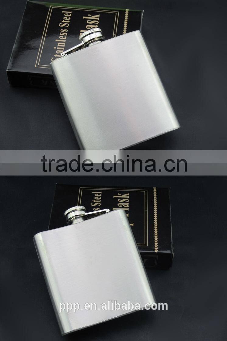 6oz hip flasks for men/ mini metal flask/ standard size hip flask