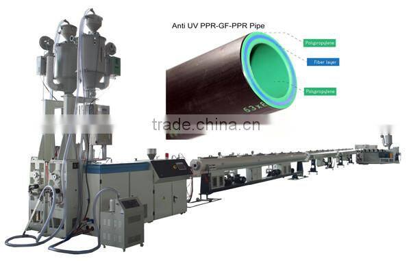 ppr fiberglass ppr pipe machine with anti UV layer pipe making machine