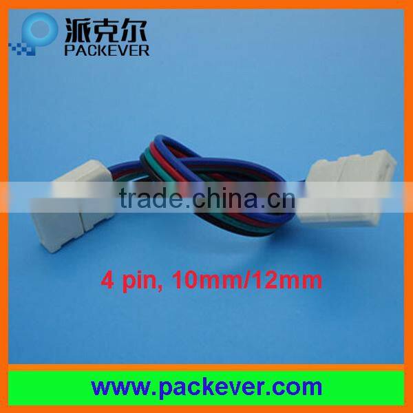 10mm/12mm RGB LED strip 4 pins solder free connector