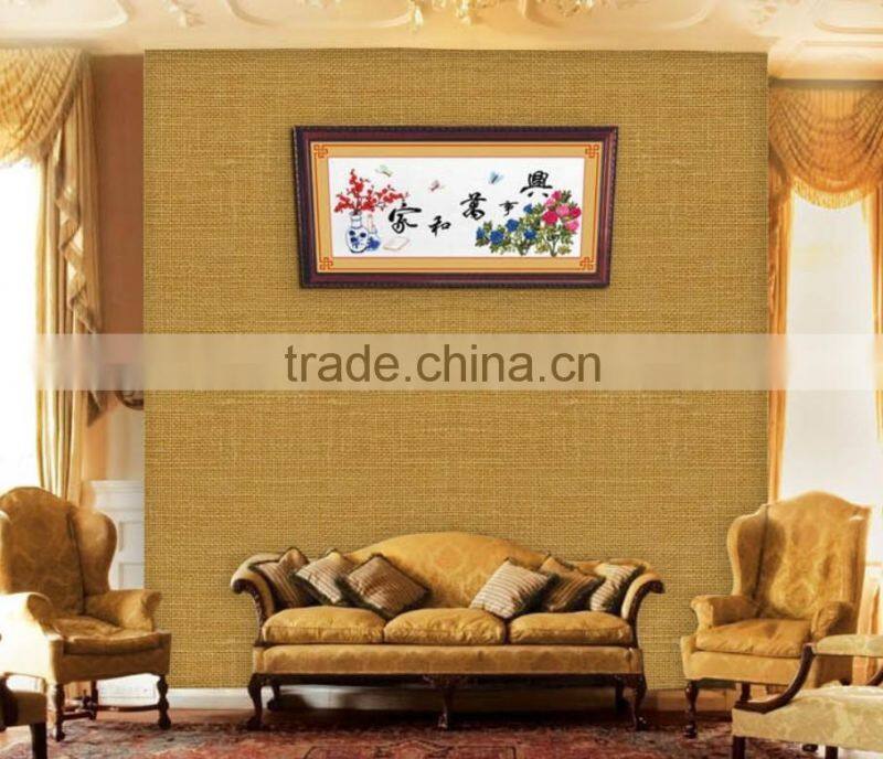 good quality burlap wallpaper/jute wallpaper 91.5*550(cm)