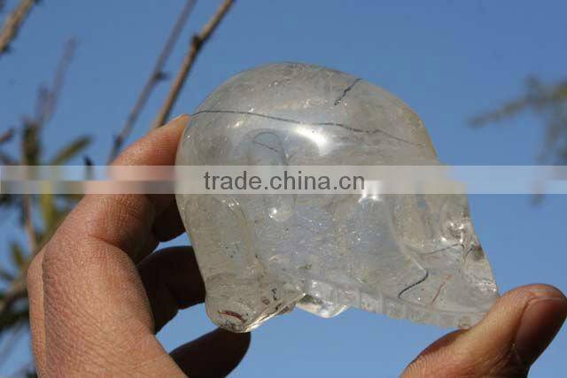 Clear Quartz Rock Crystal Skull white / Natural Quartz crystal Carving Skull / Hand Carved Crystal Skull Wholesale
