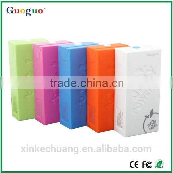 Guoguo facteory price colorful fasting charging 4400mAh portable power bank for iphone,sumang