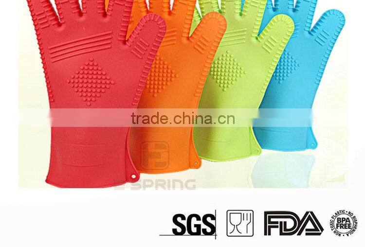 Heat New Arrival Resistant Cooking Baking BBQ Oven Pot Holder Kitchen Mitt Silicon Glove