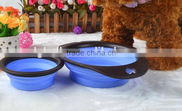 collapsible silicone pet food bowl , pet feeder