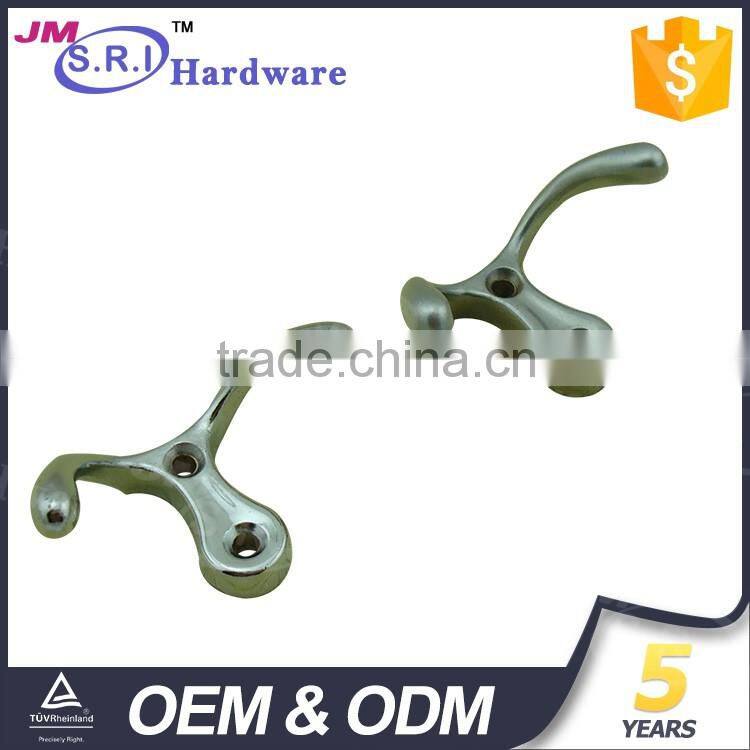 Hot sale zinc alloy toilet double coat hook
