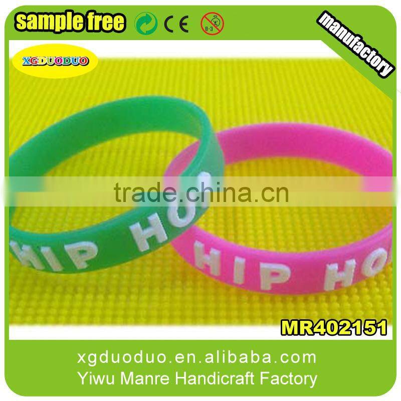 Custom personalized silicone rubber bracelets wholesale bands