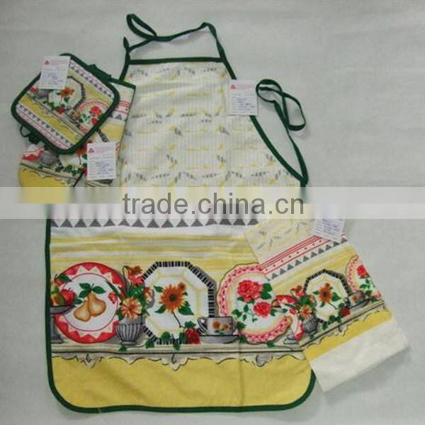 Customized printed long waist cotton adult apron wholesale