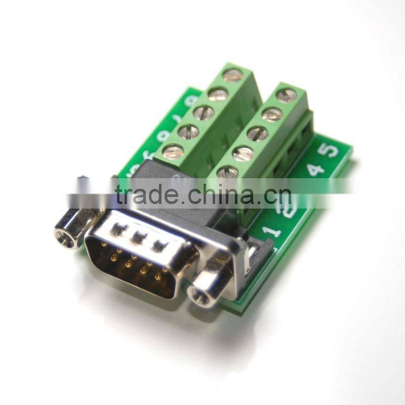 RS232 Breakout - DB9 Female to Terminal Block Adapter