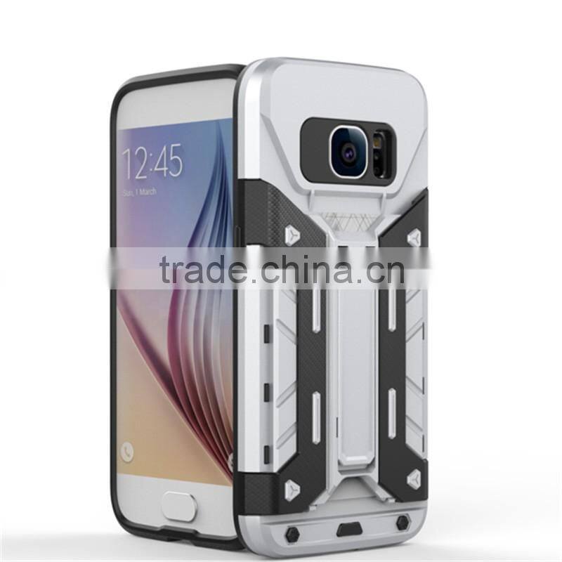 Shenzhen China Suppliers Multi-Function Kickstand Card Slot Holder Case For Samsung S7 Hybrid Armor Case